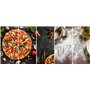 Huslog Four à Pizza 1200W, 420°C, Pierre à Pizza 31cm, 5 Niveaux de Température, Cuisson Rapide, Croûte Parfaite, Four à Pizza M