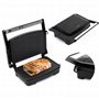 Huslog Grill Panini Électrique 1000W avec Revêtement Antiadhésif