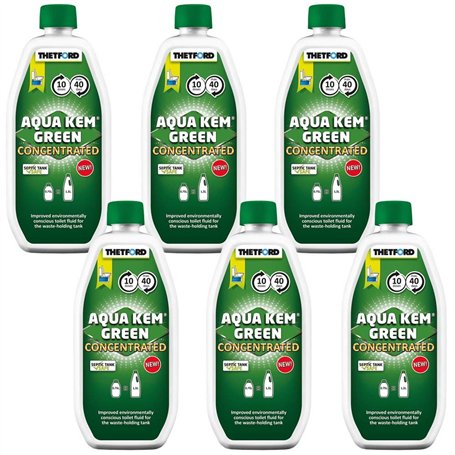 Thetford Lot de 6 produits chimiques concentrés Aqua KEM Green