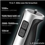 Lehmann Chopsui Mixeur plongeant 1200 W, Mixeur Plongeur avec 8 niveaux de vitesse en acier inoxydable, Mixeur blender pour Alim