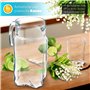 KADAX Pichet en Verre, Élégante Carafe pour Sublimer le Service de Boissons Fraîches telles que l'Eau, le Jus et la Limonade, Cr