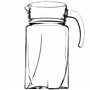 KADAX Pichet en Verre, Élégante Carafe pour Sublimer le Service de Boissons Fraîches telles que l'Eau, le Jus et la Limonade, Cr