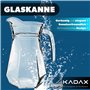KADAX Pichet en Verre, Élégante Carafe pour Sublimer le Service de Boissons Fraîches telles que l'Eau, le Jus et la Limonade, Cr