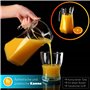 KADAX Pichet en Verre, Élégante Carafe pour Sublimer le Service de Boissons Fraîches telles que l'Eau, le Jus et la Limonade, Cr