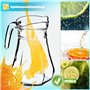KADAX Pichet en Verre, Élégante Carafe pour Sublimer le Service de Boissons Fraîches telles que l'Eau, le Jus et la Limonade, Cr