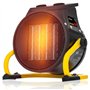 Lehmann Chauffage soufflant Thermoventilateur électrique pour chauffage rapide | 2000 W | Thermostat | 3 niveaux | Ajustement d'
