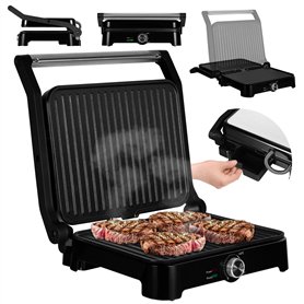 ZEEGMA GRILL CHEF BASE 2-en-1 Gril Électrique à Contact et Grille-Pain pour Panini