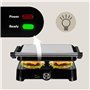 ZEEGMA GRILL CHEF BASE 2-en-1 Gril Électrique à Contact et Grille-Pain pour Panini, Toast, Steaks, Légumes, 2000 W, Revêtement A