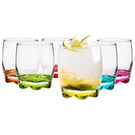 Glasmark Lot de 6 bocaux en verre de 250 ml - Sols peints colorés