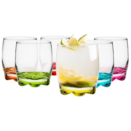 Glasmark Lot de 6 bocaux en verre de 250 ml - Sols peints colorés