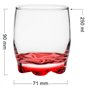 Glasmark Lot de 6 bocaux en verre de 250 ml - Sols peints colorés