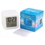 Retoo Réveil Numérique, Rétroéclairage LED 7 Couleurs, Écran LCD, 8x8x8cm, sans Fil, Fonction Thermomètre, Petit Cube pour Chamb