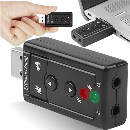 Retoo USB Carte Son Externe USB 2.0 Surround Sound Audio Stéréo Adaptateur Sound Card Compatible pour PC Windows