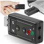 Retoo USB Carte Son Externe USB 2.0 Surround Sound Audio Stéréo Adaptateur Sound Card Compatible pour PC Windows