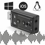 Retoo USB Carte Son Externe USB 2.0 Surround Sound Audio Stéréo Adaptateur Sound Card Compatible pour PC Windows, Ordinateur Tab