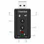 Retoo USB Carte Son Externe USB 2.0 Surround Sound Audio Stéréo Adaptateur Sound Card Compatible pour PC Windows, Ordinateur Tab
