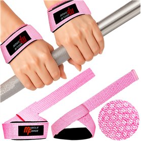 MuscleForge Sangle de Tirage pour Musculation - Sangle pour Musculation de Poignet - Bande de Tirage pour Musculation - Sangles