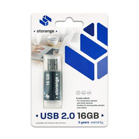 STORANGE Clé USB 16 Go 2.0 Basic Noire