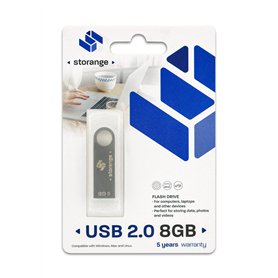 STORANGE Clé USB 8 Go 2.0 Slim Argent