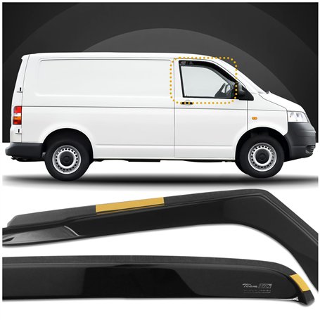 HEKO - Compatibles avec Volkswagen VW T5 2003-2015 Déflecteurs de Vitres Latérales ; Déflecteurs Latéraux ; Avant ; Deux Pièces