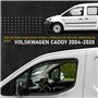 HEKO - Compatibles avec Volkswagen VW Caddy 2004-2020 Déflecteurs de Vitres Latérales ; Déflecteurs Latéraux ; Avant ; Deux Pièc