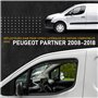 HEKO - Compatibles avec Peugeot Partner 2008-2018 Déflecteurs de Vitres Latérales ; Déflecteurs Latéraux ; Avant ; Deux Pièces ;