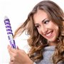 Retoo Fer à friser en céramique bigoudi grandes boucles, brosse à friser en spirale revêtement céramique antistatique de haute q