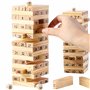 Retoo Tour mobile empilable Jeu d'adresse pour toute la famille Balance Tower fabriqué en bois non traité 54 pièces Convient à p