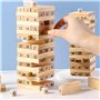 Retoo Tour mobile empilable Jeu d'adresse pour toute la famille Balance Tower fabriqué en bois non traité 54 pièces Convient à p