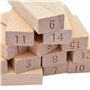 Retoo Tour mobile empilable Jeu d'adresse pour toute la famille Balance Tower fabriqué en bois non traité 54 pièces Convient à p