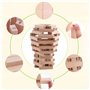 Retoo Tour mobile empilable Jeu d'adresse pour toute la famille Balance Tower fabriqué en bois non traité 54 pièces Convient à p
