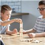 Retoo Tour mobile empilable Jeu d'adresse pour toute la famille Balance Tower fabriqué en bois non traité 54 pièces Convient à p