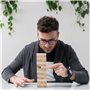 Retoo Tour mobile empilable Jeu d'adresse pour toute la famille Balance Tower fabriqué en bois non traité 54 pièces Convient à p
