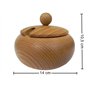 Wooden World - Grand Sucrier en bois avec couvercle Ø 14 cm + petite cuillère en bois