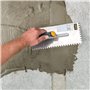 HARDY Truelle À Dents Série 2k * 28 *D'acier Inoxydable Pour L'application de Mortiers Plâtre Adhésifs Lisse Durable Dimensions 