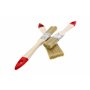 M7 - Lot de 3 Pinceaux Plats : 1 x 1,5", 2 x 1 - Idéal pour Peinture et Rénovation avec Vernis - Poils Naturels pour Une Applica