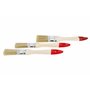 M7 - Lot de 3 Pinceaux Plats : 1 x 1,5", 2 x 1 - Idéal pour Peinture et Rénovation avec Vernis - Poils Naturels pour Une Applica