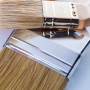 M7 - Lot de 3 Pinceaux Plats : 1 x 1,5", 2 x 1 - Idéal pour Peinture et Rénovation avec Vernis - Poils Naturels pour Une Applica