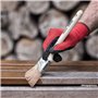 M7 - Lot de 3 Pinceaux Plats : 1 x 1,5", 2 x 1 - Idéal pour Peinture et Rénovation avec Vernis - Poils Naturels pour Une Applica