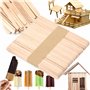 LALILL Spatule Cire Epilation 100 Pièces - Batonnet en Bois Longueur 15 cm - Spatule en Bois pour épilation - Bâtonnets pour Mas