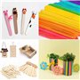 LALILL Spatule Cire Epilation 100 Pièces - Batonnet en Bois Longueur 15 cm - Spatule en Bois pour épilation - Bâtonnets pour Mas