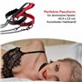 Collier BDSM 43.5cm ⌀2.5cm Laisse BDSM 115cm Noir en Cuir Artificiel et Métal Collier Réglable Jeux Sexuelle Adulte Jouet Érotiq