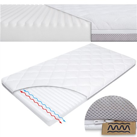 Matelas Berceau 90x50 Matelas Berceau Nouveau-né Matelas Berceau 90x50- Matelas 4in1 - Mousse de Haute qualité - Revêtement Hive