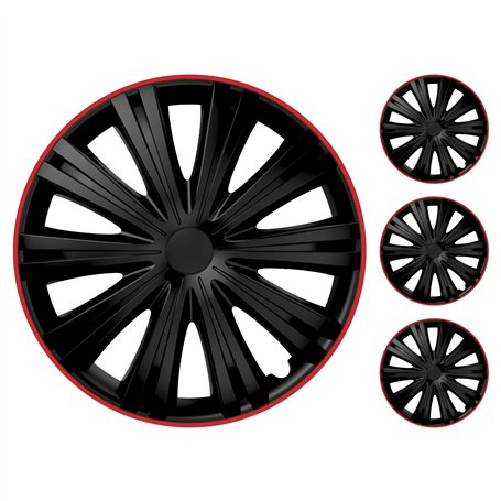 M MOTOS Jeu de 4 enjoliveurs 14 Pouces - Riez des Rayures avec Ces enjoliveurs 14 Pouces Souples et légers. Facile à Installer
