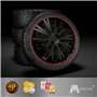 M MOTOS Jeu de 4 enjoliveurs 14 Pouces - Riez des Rayures avec Ces enjoliveurs 14 Pouces Souples et légers. Facile à Installer, 