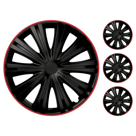 M MOTOS Jeu de 4 enjoliveurs 15 Pouces - Riez des Rayures avec Ces enjoliveurs 15 Pouces Souples et légers. Facile à Installer