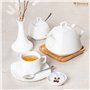 Wilmax - Pot à lait et sucrier OLIVIA - Intemporel - Élégant - Couleur universelle - Résistant aux rayures - Porcelaine - Ergono