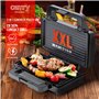 CAMRY Croque Monsieur Appareil, Machine a panini avec 2 Plaques Interchangeables, Grille-Sandwich et Grille de Contact, Revêteme