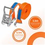 INTAKO Sangle à Cliquet 4m avec Crochet - 2000kg x 35mm - Lot de 4 - Sangles d'arrimage pour Moto Remorque, Quad - Sangle Tensio