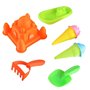MONKEY GYM Jouet de plage en forme de bac à sable Râteau Bateau Pelle Jouet pour enfants Brouette Max Bleu